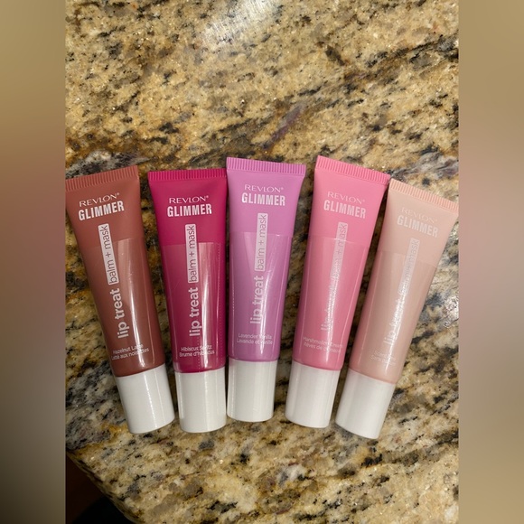 Revlon Other - Bundle of 5 Revlon Glimmer lip treat balm + mask brand new (sealed)